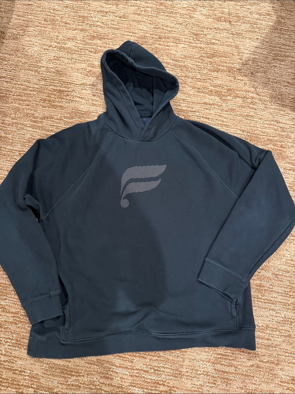 Men's Navy Pullover Hoodie with Subtle Logo